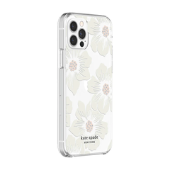 KSNY Hardshell Case For iPhone 12/12 Pro - Hollyhock Floral Clear