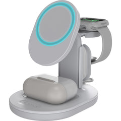 OtterBox 3-in-1 Charging Station For MagSafe - White/Silver