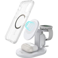 OtterBox 3-in-1 Charging Station For MagSafe - White/Silver