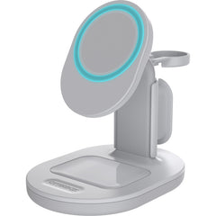OtterBox 3-in-1 Charging Station For MagSafe - White/Silver