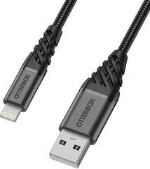 OtterBox Premium Lightning to USB-A Cable (1M) - Dark Ash Black