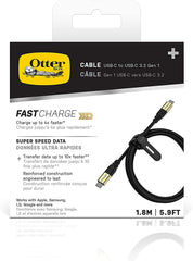 OtterBox USB-C to USB-C 3.2 Gen 1 Cable (1.8M) - Black Shimmer