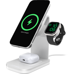OtterBox 3-in-1 Charging Station For MagSafe - White/Silver