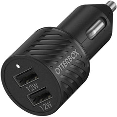 OtterBox USB-C to USB-A Car Charging Kit 24W - Black