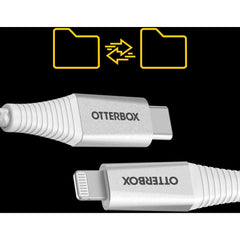 OtterBox Pro Fast Charge Lightning to USB-C Cable 2M - White
