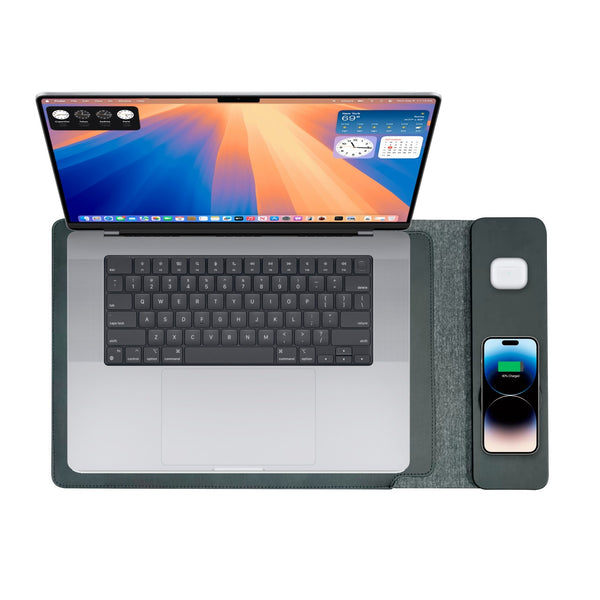 Laser Wireless Charging Laptop Sleeve Up to 16 Inch - Black