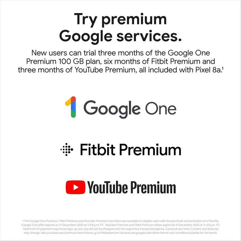 Google Pixel 8a 5G  Dual Sim 256GB/8GB 6.1" - Obsidian
