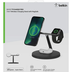 Belkin BoostCharge Pro 3-in-1 Wireless Charger w/ MagSafe - Black