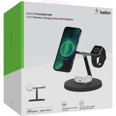 Belkin BoostCharge Pro 3-in-1 Wireless Charger w/ MagSafe - Black