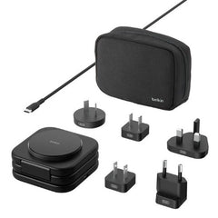 Belkin BoostCharge Pro Travel 3-in-1 Magnetic 15W Charging Pad w/ Qi2- Black