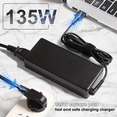 135W Square Tip Laptop Charger for Lenovo Yoga IdeaPad ThinkPad
