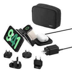 Belkin BoostCharge Pro Travel 3-in-1 Magnetic 15W Charging Pad w/ Qi2- Black