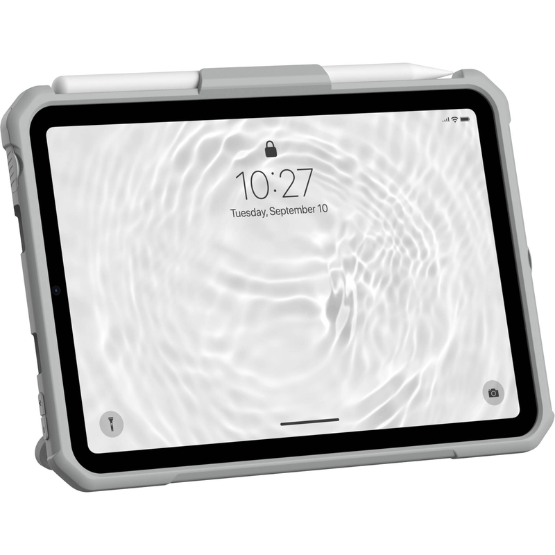 UAG Healthcare Kickstand/Hand Strap Case For IPad Mini - White/Grey
