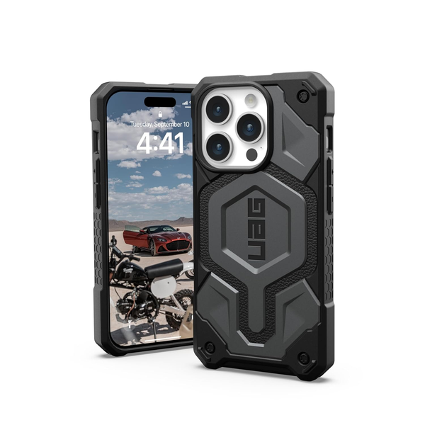 UAG Monarch Pro Magsafe Case For iPhone 15 Pro - Silver