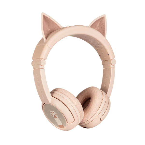 BuddyPhones PlayEars+ Animal Ears Wireless Headphone - Cat Pink