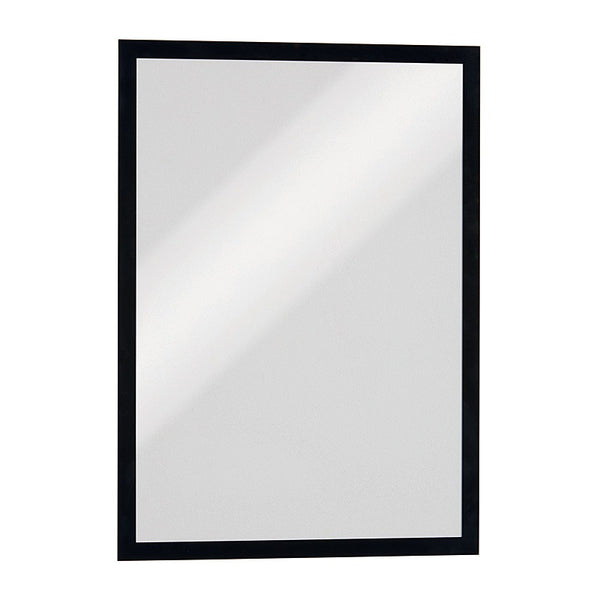 Durable DURAFRAME Self-Adhesive Sign Holder A3 Pack of 2 - Black