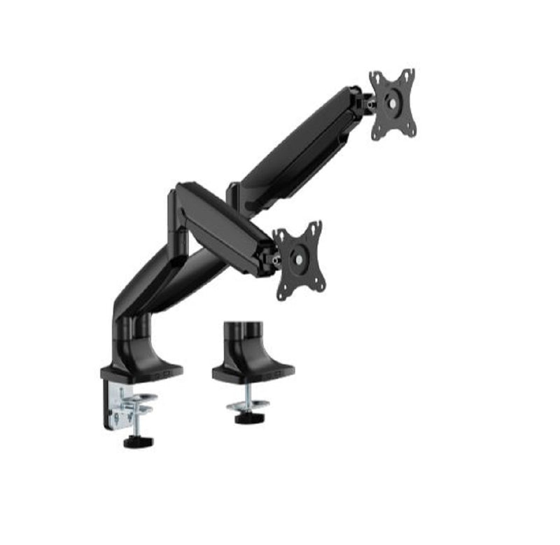Brateck Dual Screen Gas Spring Monitor Arm For 17"-35" - Matte Black