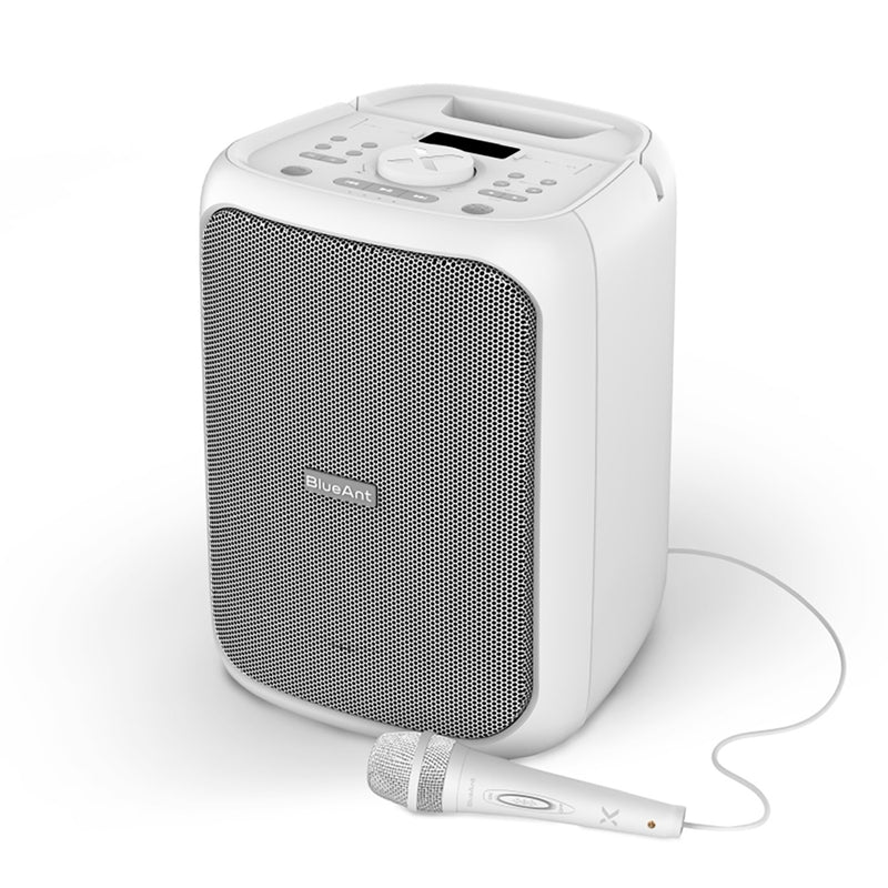 BlueAnt X5 Portable 60W Party Bluetooth Karaoke Speaker - White
