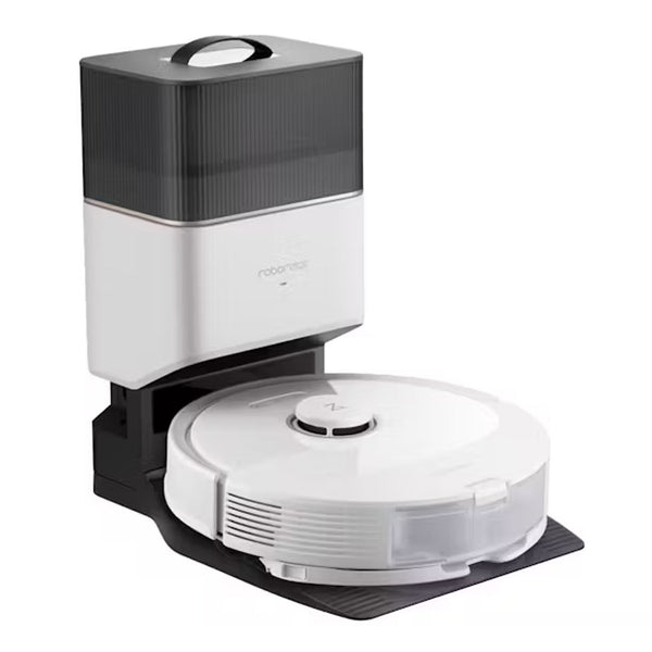 Roborock Q8 Max+ Robotic Vacuum and Mop Cleaner - White/Black
