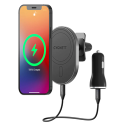 Cygnett Maghold Magnetic Car Wireless Charger 15W - Vent - Black