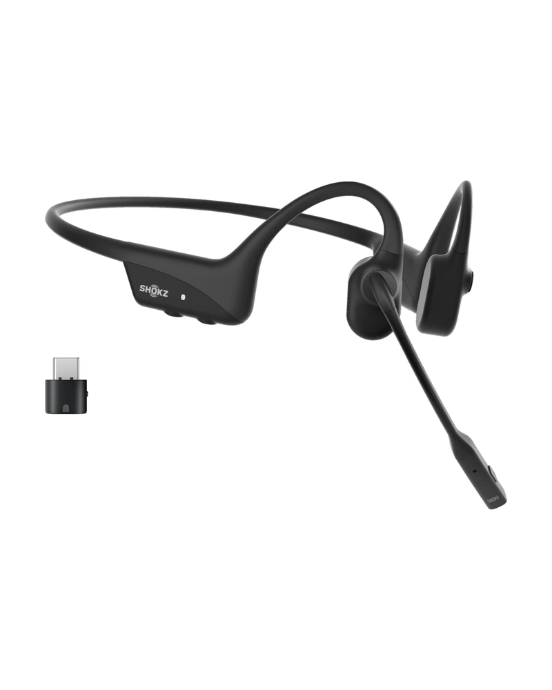 Shokz OpenComm 2 UC Stereo Bone Headset w/ USB-C Adapter - Black