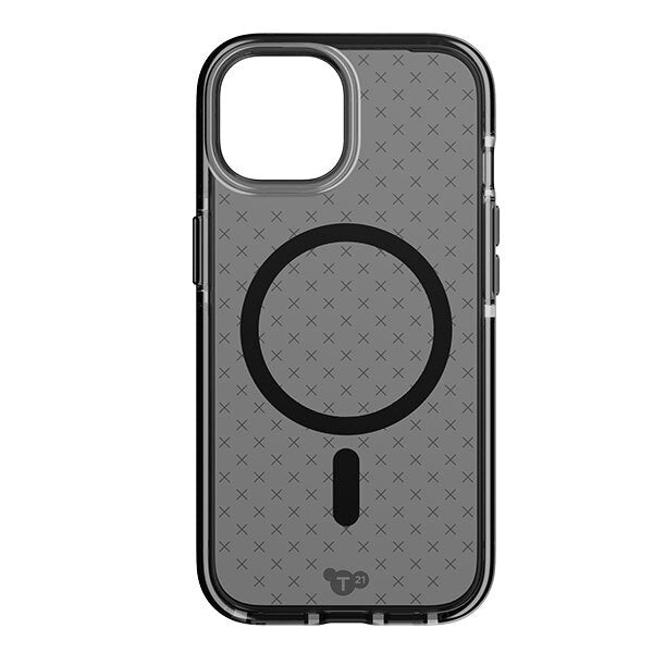 Tech21 Evo Check MagSafe Case For iPhone 15 Plus - Smokey Black