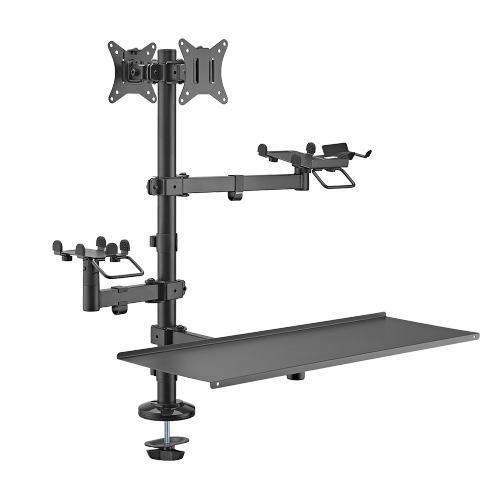 Brateck POS Mounting Solution For Dual Screens - Black