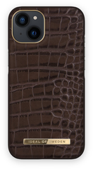 Ideal of Sweden Atelier Case For iPhone 14 - Deep Walnut Croco