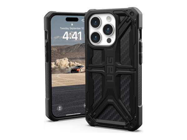 UAG Monarch Case For iPhone 15 Pro - Carbon Fiber