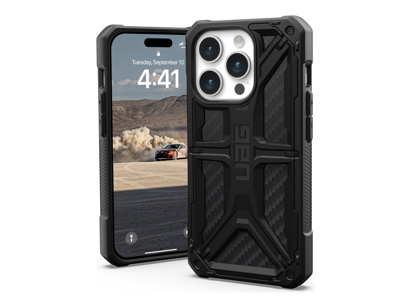 UAG Monarch Case For iPhone 15 Pro - Carbon Fiber