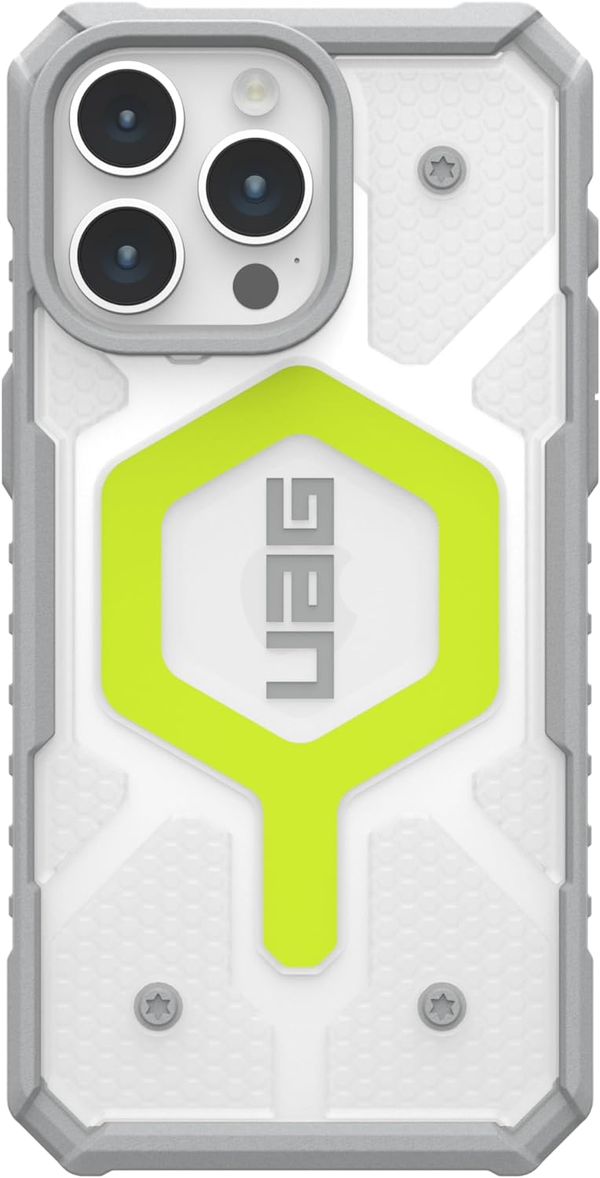 UAG Pathfinder Clear MagSafe Case For iPhone 16 Pro - Active Neon