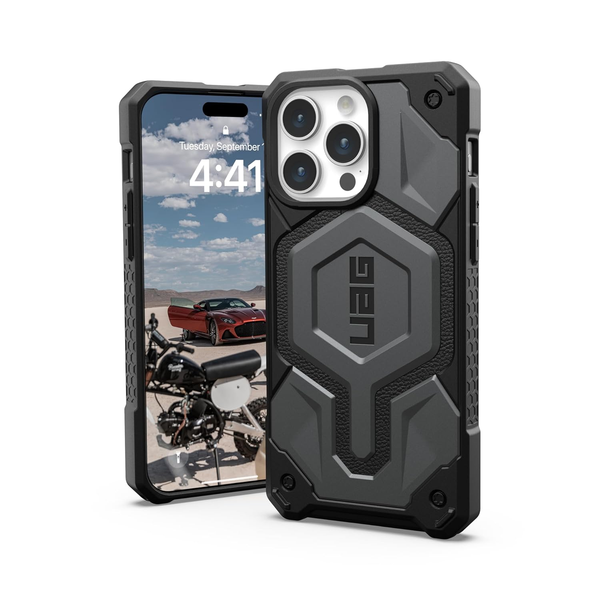 UAG Monarch Pro Magsafe Case for iPhone 16 Pro Max - Kevlar Silver
