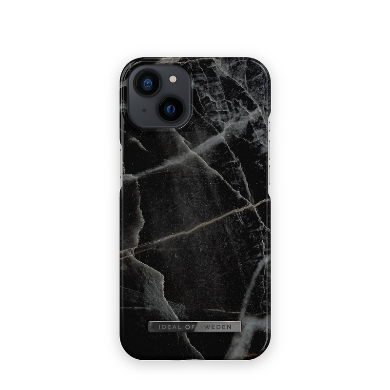 Ideal of Sweden Fashion Case For iPhone 13 - Black Thunder Marble