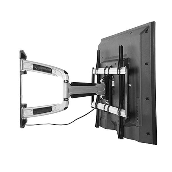 Brateck Full-Motion TV Wall Mount 37"-70"- Matte Black & Metallic Grey