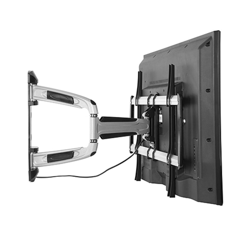 Brateck Full-Motion TV Wall Mount 37"-70"- Matte Black & Metallic Grey
