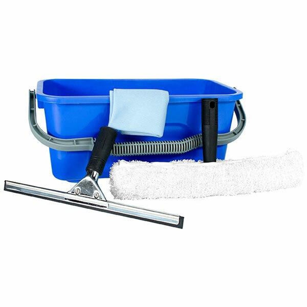 Cleanlink Bucket Cloth Squeegee and Washer Window Cleaning Kit - Blue