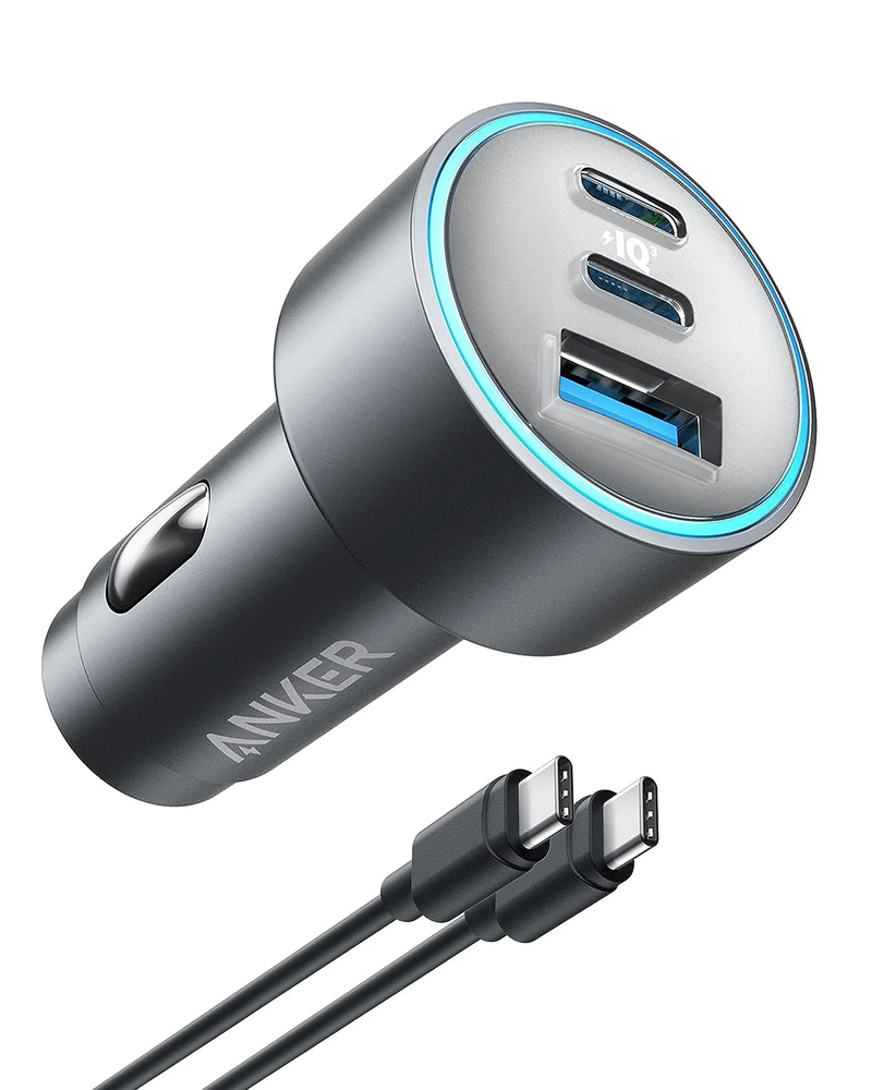 Anker 535 Powerful 67W Triple-Port Car Charger - Black