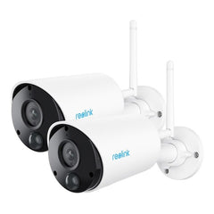 Reolink Argus Eco 2K WiFi Battery Outdoor Security Camera 2-Pack - White