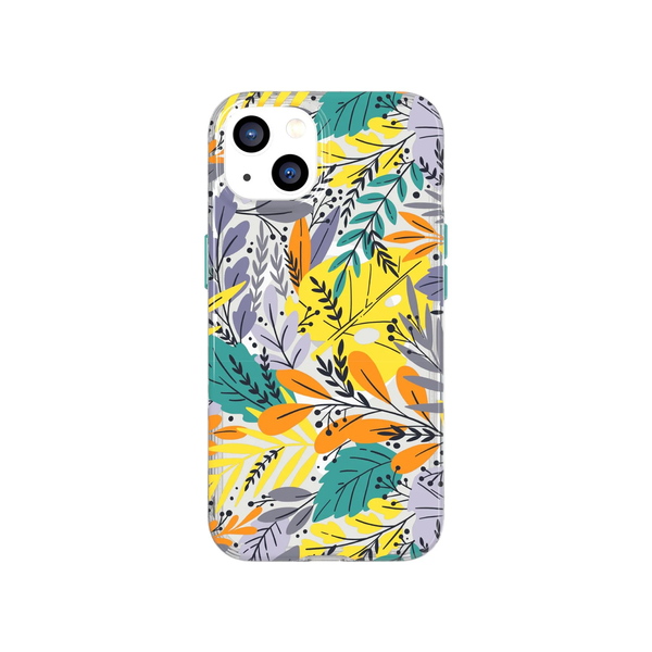 Tech 21 EvoArt w/ MagSafe Case For iPhone 13 - FB Green Leaf