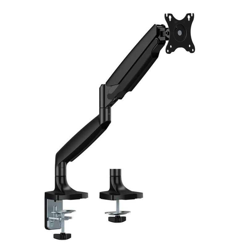 Brateck Single Screen Gas Spring Monitor Arm For 17"- 45" - Matte Black