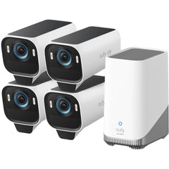 eufy S3 Pro Wireless Security Camera 4-Pack Kit - White