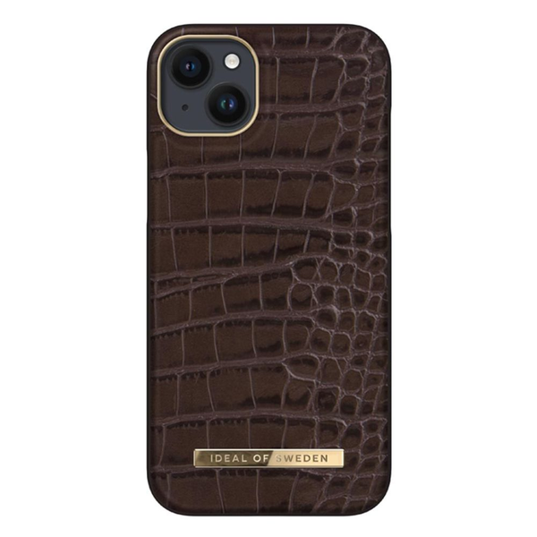 Ideal of Sweden Atelier Case For Apple iPhone 14 plus - Deep Walnut Croco