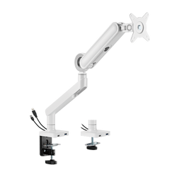 Brateck Designer Premium Single Monitor Arm with USB-A/USB-C Ports