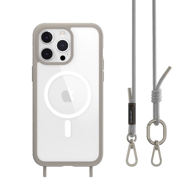 Shop MagEasy Roam M + Strap MagSafe Case For iPhone 15 Pro Max - Grey ...