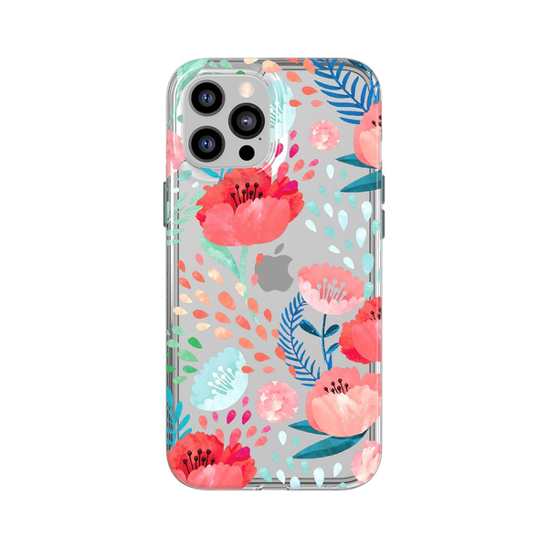 Tech 21 EvoArt Botanical Garden Case iPhone 12 Pro Max - Coral Red