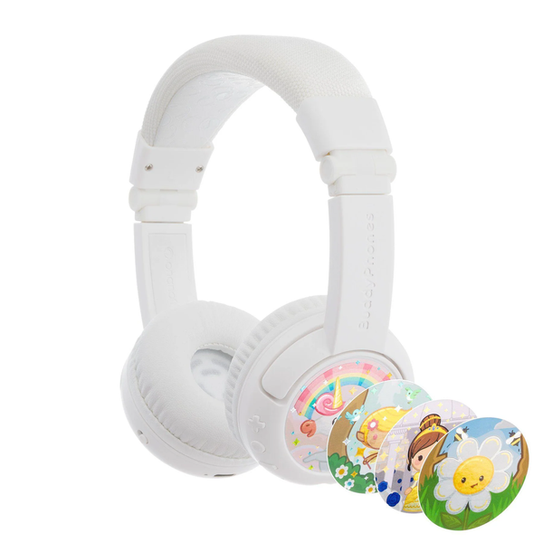 BuddyPhones Play Plus Wireless Headphones - Snow White