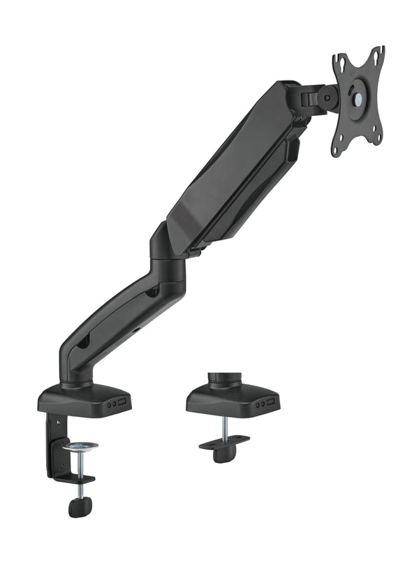 Brateck Dual Screen Spring Assisted Monitor Arm Fits 17" to 32"- Black