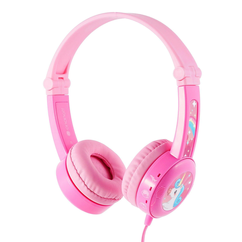 BuddyPhones Travel Kids Wired Headphone - Light Pink