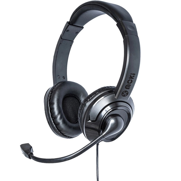 Moki USB Headphones + Boom Mic - Black