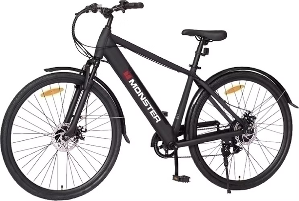 Monster City Road Electric Bike - Black